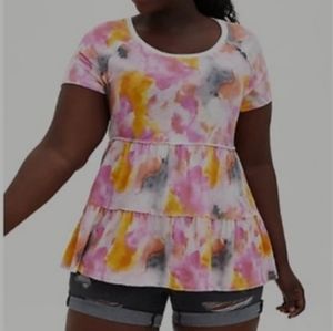 Torrid Women's Tiered Babydoll T-shirt